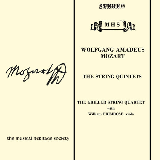 Mozart: The String Quintets - Griller String Quartet, William Primrose, viola